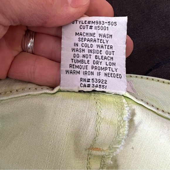 Z. Cavaricci Lime Green Jeans 90’s Y2K size 16 - Picture 6 of 7